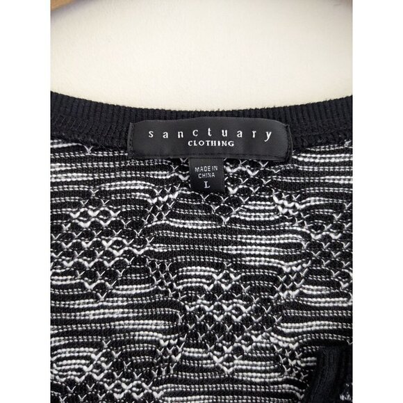 Sanctuary Goth Emo Lightweight Knit V-Neck Sweater Size L - Picture 5 of 8